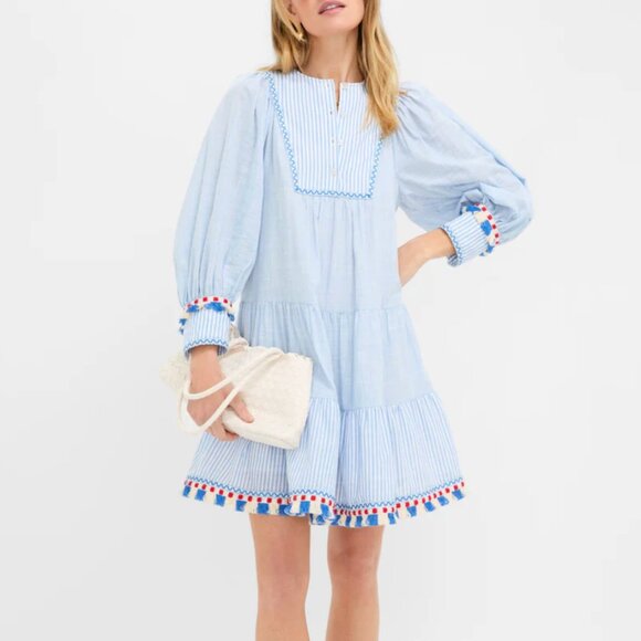 Tuckernuck Chambray Stripe Fringe Jen Dress (COMING SOON!) - Picture 4 of 7